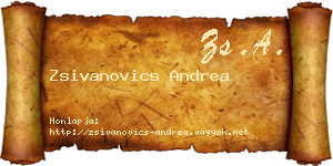 Zsivanovics Andrea névjegykártya